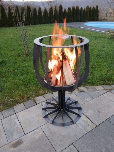 Feuerkorb Weinglas